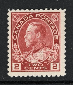 CANADA 106var Mint VF NH 2c carmine Admiral WORN IMPRESSION $120.00 - Picture 1 of 1