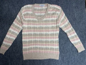 Vtg 80s 90s Tricots St Raphael Sweater L 100% Cotton Knit Saks Fifth Avenue - Picture 1 of 4