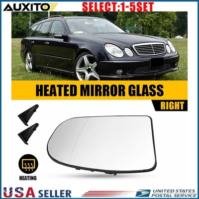 Espejo retrovisor térmico lateral derecho cristal para Mercedes Benz W211 W203 Clase E Clase C 1-5X Foto 1 de 4