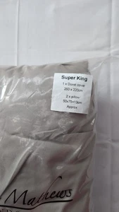 Bronwen Mathews Super King Size 1x Bettdecke 260x220cm 2x Kissen 50er75+13cm Leinen - Bild 1 von 2
