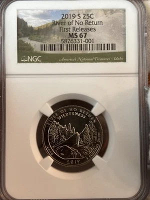 2019 S Frank Church River of No Return NP Quarter 25c NGC MS 67 First Releases - Image 1 of 4