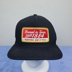 HOOEY LONE STAR 1884 PATCH Black Snapback Trucker Cap American Made - Picture 1 of 18