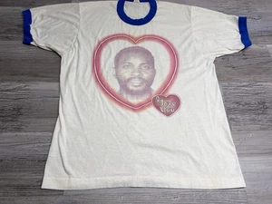 Vintage Portrait Memoriam T-Shirt I Love You Faded Ringer Tee 80s 90s Size L USA - Bild 1 von 8