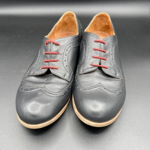 Scarpe Julia Bo donna taglia 39 nere a coda di rondine Oxford brogue stringate preppy - Foto 1 di 17