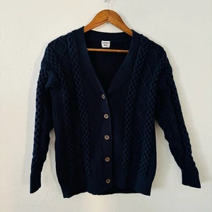 Sunday Best Aritzia Damen XS Midnight Blue Strick Button Down Cardigan - Bild 1 von 7