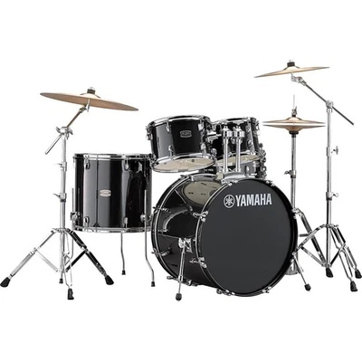 Yamaha Rydeen 5-Piece Shell Pack with 22 in. Bass Drum Black Glitter - Image 1 of 4