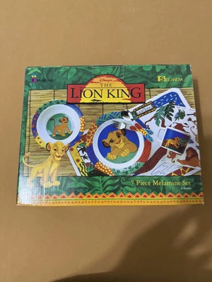 Vintage Selandia Colorforms Disney  The Lion King 7 Piece Melamine Set NIB - Image 1 of 4
