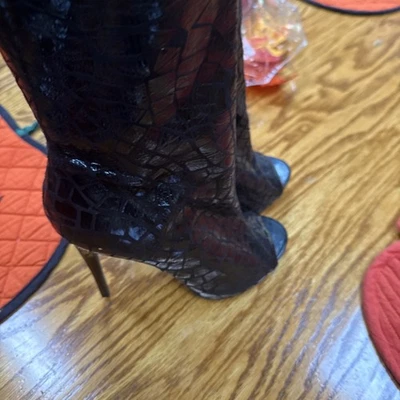 Pleaser Talla 7 Tacón Abierto Tacón y Puntera Hasta el Muslo Botas Mujer Zapatos Adore/3017 Foto 1 de 4