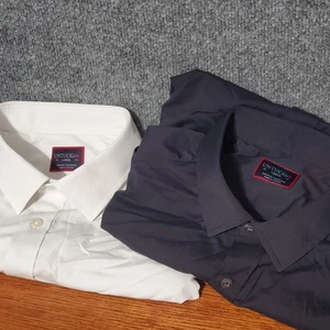 UNTUCKit Performance Gironde Black And White Button Up Shirt Lot of 2 Mens Large - Picture 1 of 13
