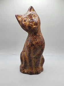 Cat Statue Terracotta/clay Folk Art cat cat Decor - Picture 1 of 19