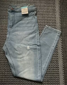 Marks & Spencer Ladies Super Skinny Jeans Stretchy High Rise Size 14 Regular - Picture 1 of 9