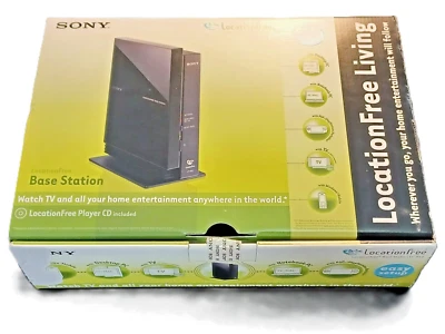 Estación Base Sony LocationFree LF-B10 - Caja abierta con unidad, CD, cable de alimentación Foto 1 de 4