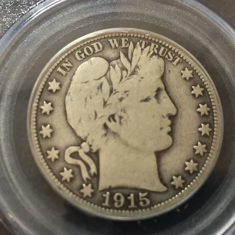 PCGS  VG-10 1915   Barber Half Dollar LITY some of B,E and R Cover