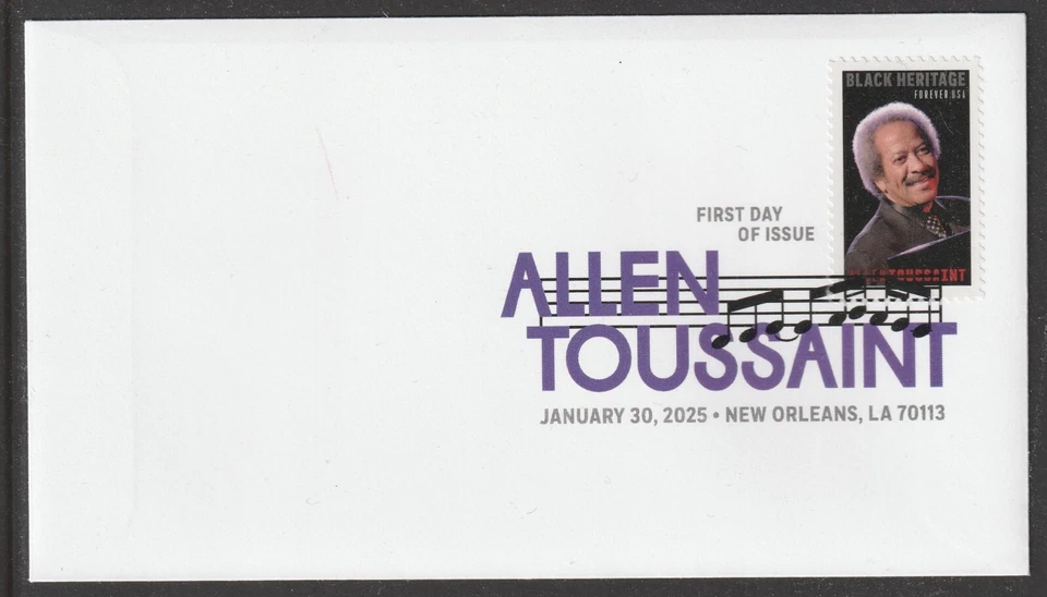 US 5957 Black Heritage Allen Toussaint DCP FDC 2025 - Image 1 of 1