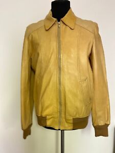 Mens, retro bomber jacket | 80s casual  leather jacket | soft leather jacket