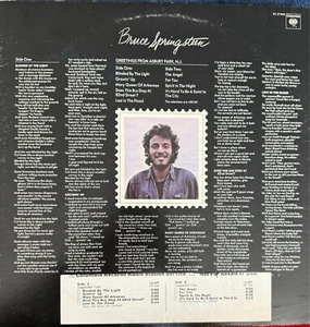 Bruce Springsteen Greetings From Ashbury Park LP promo timing strip 1973 *rare* - Picture 1 of 11