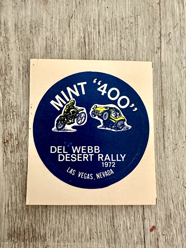 Vintage 1972 Mint 400 Off-Road Desert Rally Paper Sticker - Image 1 of 1