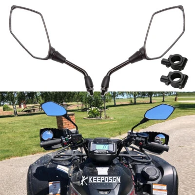 For Yamaha Grizzly 350 400 450 500 550 600 700 Rear View Mirrors 10mm Adaptor Foto 1 de 4