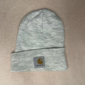 CARHARTT Retro Herren 90er Mütze Beanie Wintermütze Strickmütze Logo 22420 Grau - Bild 1 von 6