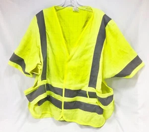 Lime Green Vest Short Sleeve Flame Resistant Anti Static Neese Class 3 Work - Picture 1 of 8