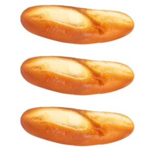 3 Stück simuliertes Brot- , künstliches Brot-Modell, Brot-Requisite, - Afbeelding 1 van 12
