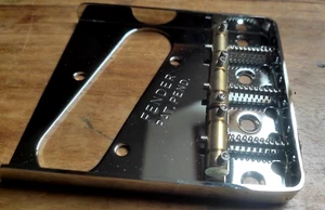 CHEVALET TELE FENDER VINTAGE 3 PONTETS LAITON / Telecaster 3-Saddle Tele Bridge - Imagen 1 de 5