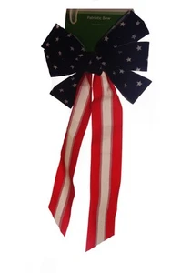 USA Patriotische amerikanische Flagge Schleife Dekoration 4. Juli Gedenktag Menge 2 NEU - Bild 1 von 1
