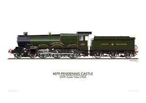 GWR Nr. 4079 Pendennis Castle - Präzisionskunstdruck - Bild 1 von 1