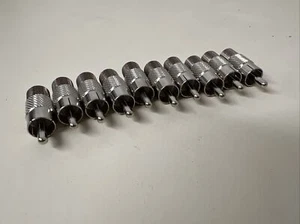 10 Pieces F-Type Female Coax to RCA Male Connector - Picture 1 of 7