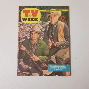 TV Week Brisbane September 1 1962 Michael Landon & Lorne Greene - Picture 1 of 1