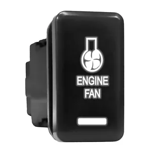 ENGINE FAN White LED Backlit Switch Tall Push Button 1.54"x 0.83" (Fit: Toyota) - Picture 1 of 6