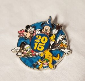 2015 Disney Spinner Pin Fab 5 - Mickey, Minnie, Donald, Pluto, Goofy - 106535