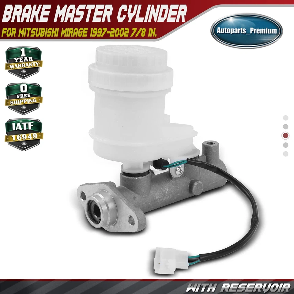 Nuevo cilindro maestro de freno con depósito para Mitsubishi Mirage 1997-2002 7/8 pulgadas Foto 1 de 4