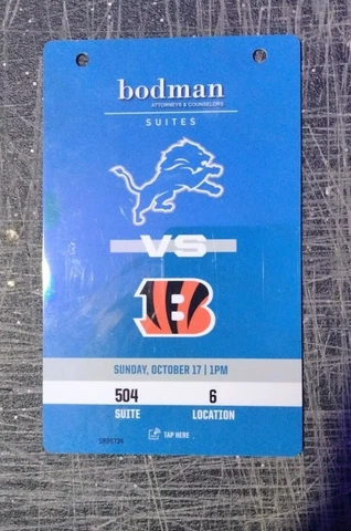 2021 Cincinnati Bengals Detroit Lions NFL Football Ticket Stub Joe Burrow Cover
