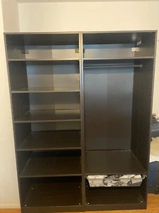 Pax Schrank dunkelbraun - 2 x 75cm B x 201cm H x 58cm T - Bild 1 von 2