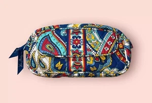 Vera Bradley Marina Paisley Quilted ZIP Travel Mirror Makeup Bag  Cosmetic Case - Picture 1 of 20