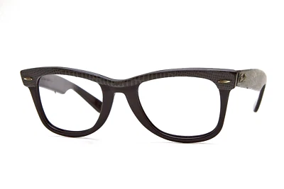 RAY-BAN eyeglasses WAYFARER 5022 Leather Snakeskin W0497 B&L U.S.A 90s vintage - Image 1 of 4