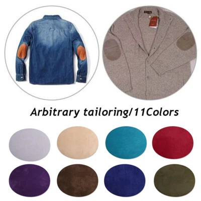 Diy Pullover Stoff Aufkleber Knie Ellenbogen Patch Zufällig Geschnitten Oval ▽ - Bild 1 von 4