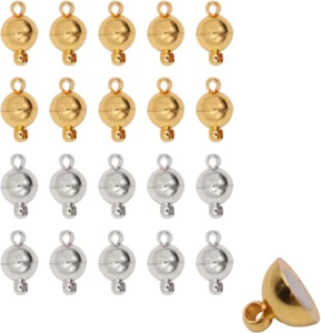 20 Stück runde Magnetverschlüsse 8 mm Schmuck Magnetperlen Verschlüsse für Armba - Bild 1 von 7