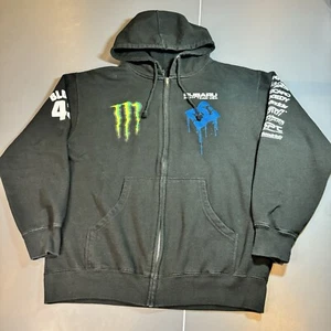 De colección Y2K DC Zapatos Sudadera con Capucha Mediana Negra Ken Block Monster Energy Subaru Cremallera - Imagen 1 de 14