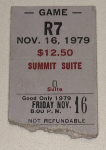Knicks Rockets Suite Level Omni Houston NBA Ticket Stub Moses Malone 1979 - Bild 1 von 2