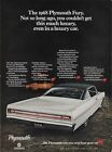1968 Plymouth Fury White Hardtop Luxury Car Photo Beat Goes On Vintage Print Ad