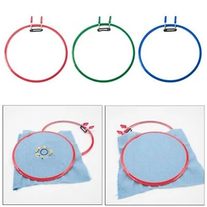 Adjustable Plastic Embroidery Hoop 8.7inch Circle Cross-Stitch Sewing Display - Picture 1 of 22