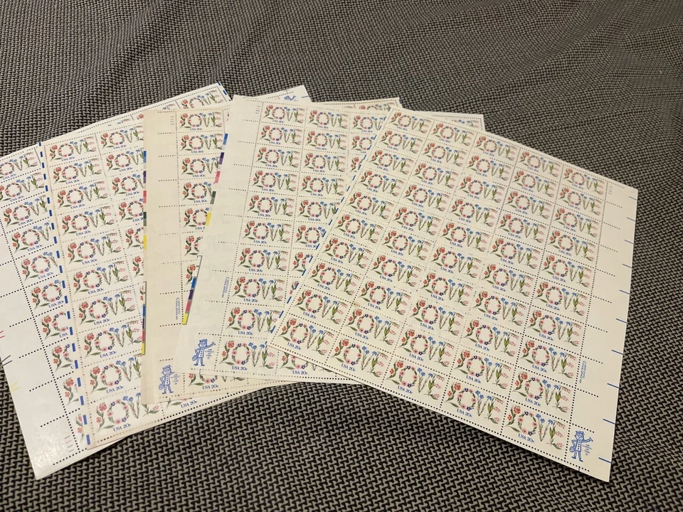 SCOTT#1951 , 20C STAMP LOVE SHEET OF 50 MNH OG GREAT FOR WEDDING INVITATION 5X - Image 1 of 1