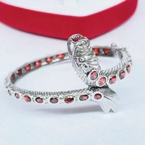 Bracelet Sterling silver 925 Vintage Talisman Charm Gemstone Naga Lucky Heal - Picture 1 of 5