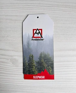 Avalanche Sleepwear Original Clothing Hanging Tag Hangtag Label “S” Size - Picture 1 of 3