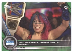 Asuka def Mandy Rose 2020 WWE Topps Damen Division grün parallel 34/75 - Bild 1 von 2