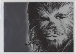2009 Topps Star Wars Galaxy Series 4 Foil Art Silver Chewbacca #6 0oi3