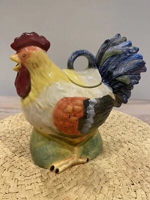 Cracker Barrel Rooster Teapot Multicolored by Susan Winget Farmhouse Countryside - Image 1 of 4