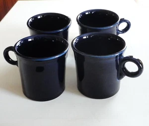 4 tazzine caffè moderne Fiesta Fiestaware blu cobalto HLC Homer Laughlin nuove altre - Foto 1 di 5
